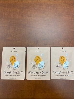 Alife Manifest + Chill Soothing Facial Mask – Beige and Mustard Illustration